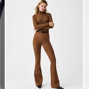 SPANX Faux Suede Flare Pants NWT!